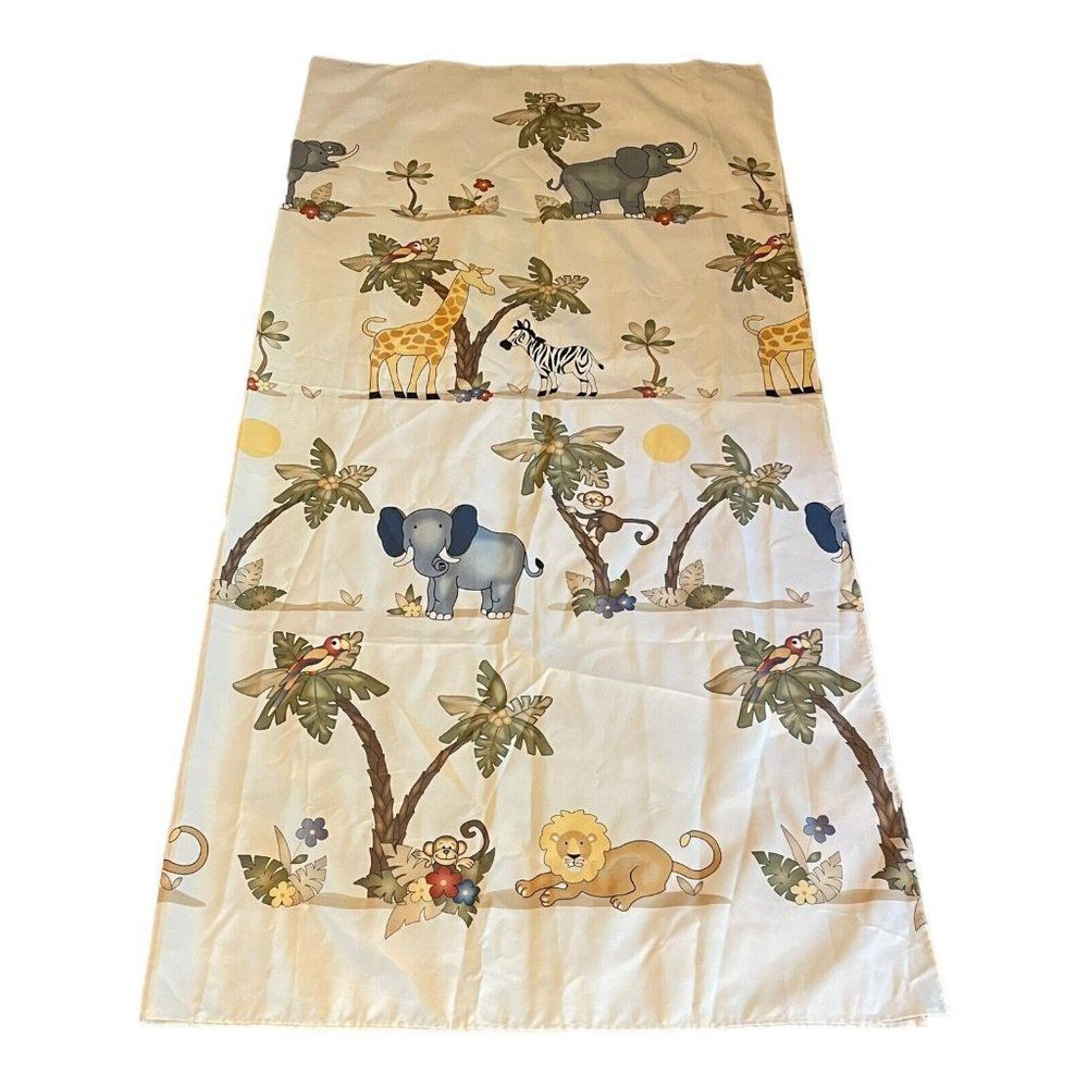 Home Trends Kids Safari Jungle Elephant Tiger Monkey Print Shower Curtain 70"